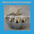 Ceramic apple pattern electroplate salt & pepper shaker